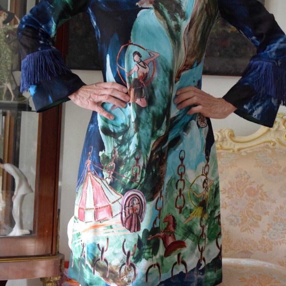 New SAVE THE QUEEN! Multicoloured Stretchy dress Small rigayana rigayana
